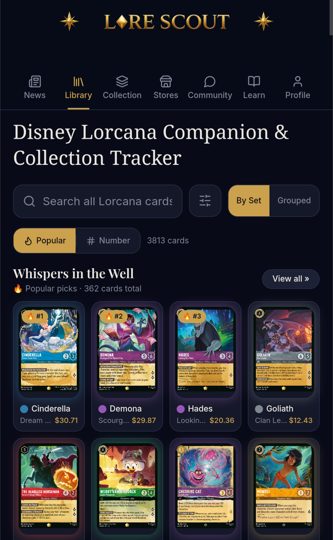 LoreScout — Lorcana Deck Builder, Collection Tracker & Prices